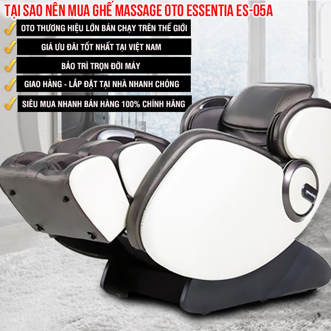  Ghế massage toàn thân OTO Essentia ES-05A (màu xám)